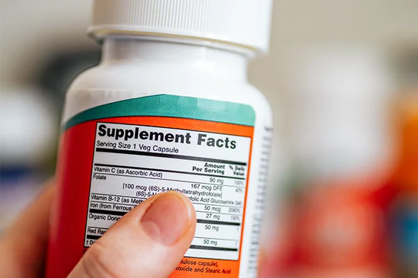 supplement facts label