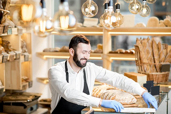 seller in a bakery